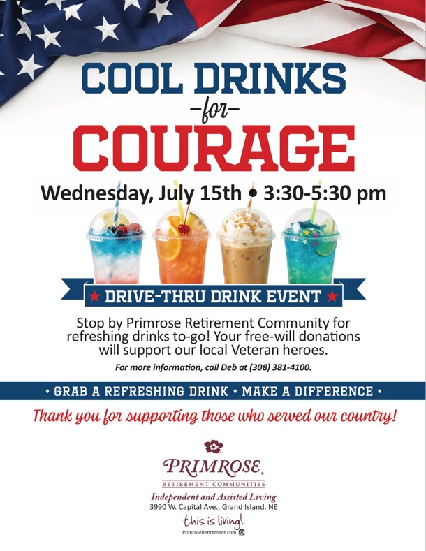 Cool Drinks for Courage-Drive Thru event
