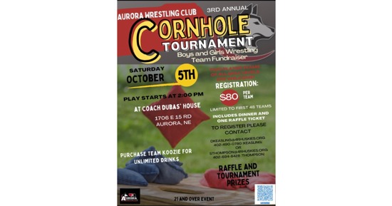 Aurora Wrestling Plans Annual Cornhole Tourney