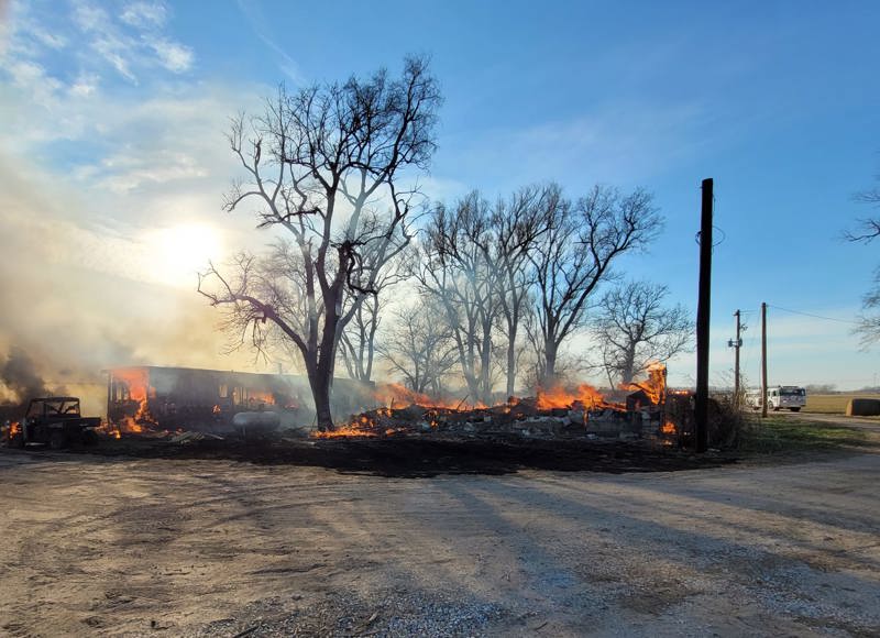 Merrick County Structure Fire On 3rd Road